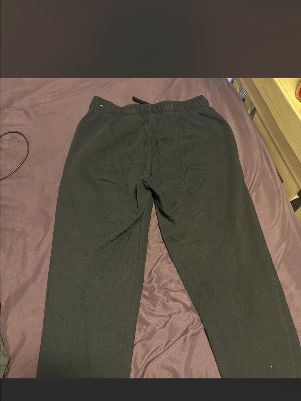 Nike Black Jogger Sweatpants with White Swoosh - Picture 3 of 3